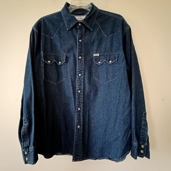 Levi's Other - Levi's XL Men's Western Pearl Snap Button Denim Long Sleeves Cotton Button Down